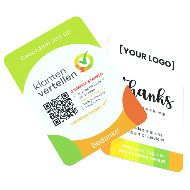 nfc review kaart klantenvertellen (gepersonaliseerd)