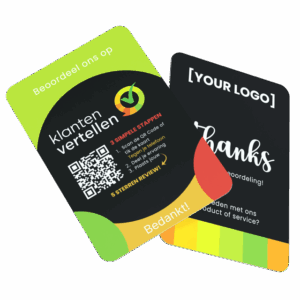 nfc review kaart klantenvertellen (gepersonaliseerd)