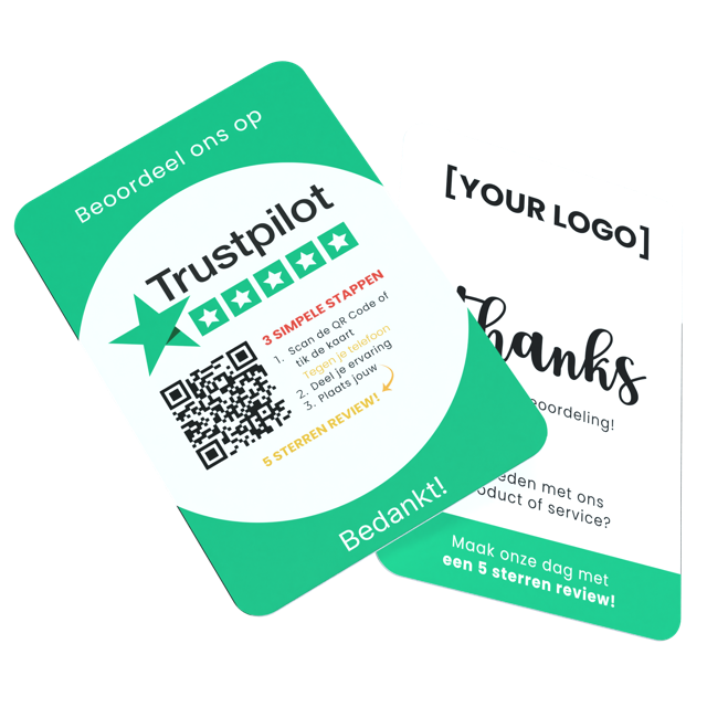 gepersonaliseerde nfc review kaart trustpilot