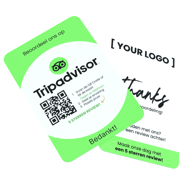 gepersonaliseerde nfc review kaart tripadvisor